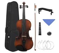 Violín Violín Acústico 4/4 3/4 1/2 Violín De Arce Brillante Instrumento De Cuerda Con Arco Funda De PC Juego De Accesorios De Música(SET2,1/2)