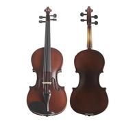 Violín Violín acústico 4/4, cuerpo de arce, violín de tamaño completo con estuche, cuerdas para arco, reposabrazos, sintonizador, accesorios de tela (Color : Set2)