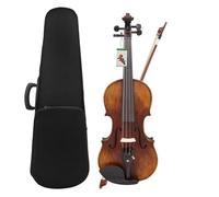 Violín Violín acústico 4/4, Panel de abeto, violín de con estuche, cuerdas para arco, paño sintonizador de apoyo para hombros (Color : Set1)