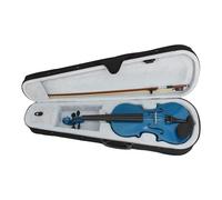 Violín Violín acústico azul principiante con estuche arco soporte para hombros cuerdas mudas 4/4 3/4 1/2 1/4 1/8 (Color : 1/8)