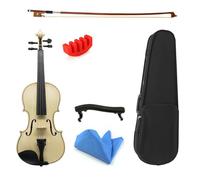 Violín Violín Acústico De Color Madera Original Tamaño Completo Adecuado Para Principiantes, Con Estuche De Violín Arco Soporte Para Hombro Silenciador De Cuerda(1/4)