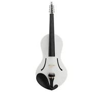 Violín Violín acústico de tamaño 4/4, fibra de carbono, potente pastilla de violín eléctrica sin violín, colorida (Color : White)