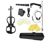 Violín Violín Acústico Electroacústico 4/4 Violín Profesional Para Tocar Un Instrumento De Práctica Con Estuche Para Arco, Reposabrazos Con Cable(Set2)