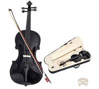 Violín Violín Acústico Negro De Tamaño Completo Con Caja Triangular Puente De Arco Y Cuerdas Para Principiantes.(1/4)