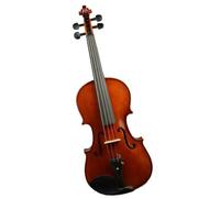 Violín Violín artesanal de tamaño 4/4, abeto flameado, arce flameado, dos piezas, parte trasera de arce, accesorio de ébano, funda para arco de puente