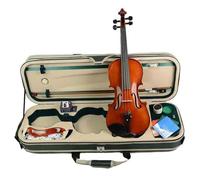 Violín Violín de tamaño completo hecho a mano, violín 4/4, violín de arce flameado, violín sólido con estuche, cuerdas para arco, conjunto completo