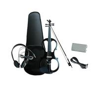 Violín Violín eléctrico 4/4 con accesorios con estuche rígido arco de violín electrónico bastante violín de tamaño completo para amantes del violín de rendimiento (Color : Black)