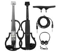 Violín Violín Eléctrico 4/4 Violín Profesional De Carbono Con Arco Cable Para Auriculares Funda Para Reposabrazos Accesorios(SET1)