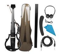 Violín Violín Eléctrico Profesional 4/4 Violín Electroacústico Silencioso Con Arco De Violín Auriculares Cable Funda De Transporte Accesorios(Set2)