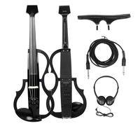 Violín Violín Eléctrico Profesional 4/4 Violín Electroacústico Silencioso Con Arco De Violín Auriculares Cable Funda De Transporte Accesorios(Set1)