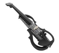 Violín Violín eléctrico silencioso inteligente 4/4 con funda de transporte con arco, Cable para auriculares, reposabrazos, violín de carbono sin cabeza