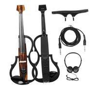 Violín Violín Electroacústico 4/4 Violín Eléctrico Silencioso De Fibra De Carbono Con Cable De Arco De Violín Accesorios Para Funda De Auriculares(Set1)
