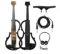 Violín Violín Electroacústico 4/4 Violín Eléctrico Silencioso De Fibra De Carbono Sin Cabeza Con Lazo De Violín Funda De Transporte Con Cable Para Auriculares(Set 1)