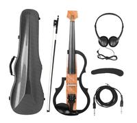 Violín Violín Electroacústico De Fibra De Carbono 4/4 Violín Electrónico Silencioso De Actuación Profesional Para Adultos Con Estuche Para Violín