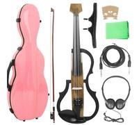 Violín Violín Electroacústico De Grano De Madera 4/4 Auriculares Electroacústicos Silenciosos Inteligentes Juego Para Principiantes De Violín De Conexión(Set2)