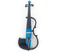 Violín Violín Electrónico Profesional De Madera Maciza Con Cable De Conexión Y Auriculares Azul Adecuado Para Tocar Violín