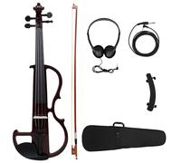 Violín Violín Electrónico Silencioso Para Principiantes Para Tocar El Instrumento De Madera Del Violín Eléctrico(Red,A)