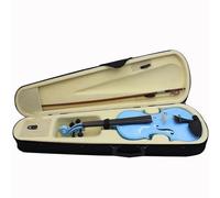 Violín Violín Para Principiantes 4/4 Panel De Arce Azul Juegos De Violín Con Estuche/arco/cuerdas/sintonizador/silencio/accesorios Para Puentes De Violín(SET1)