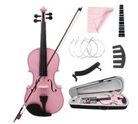Violín Violín rosa 4/4 Panel de arce para principiantes violín regalo encantador adorno de estudio de curso de música adecuado con piezas prácticas (Color : 4/4 Set)