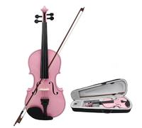 Violín Violín Rosa 4/4, Panel De Arce Violín Con Caja Cuerda De Arco Accesorios De Descanso Para Hombros Adecuado Para Principiantes(SET1)