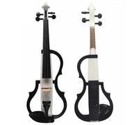 Violín Violín silencioso de madera, arte eléctrico avanzado, tamaño completo, piezas de accesorios de ébano y negro, juego 4/4