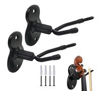 Violin Wall Mount, 2x Viola Hanger Hook With Bow Holder, 4.92x4.13x2.76 Inches Space-Saving String Instrument Display Stand For Home, Studio, And Music Room Organization