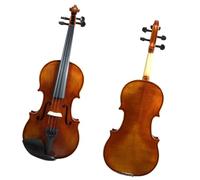 violines 4/4 3/4 1/2 1/4 1/8 1/10 Violín de ébano de práctica hecho a mano de madera maciza con fondo de arce seleccionado(1/2)