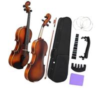 violines Conjunto de violín 4/4 de tamaño completo Accesorios incluidos Madera maciza de arce y accesorios de ébano(1/2)