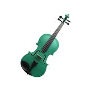 violines Violín acústico verde 4/4 3/4 1/2 1/4 1/8 para principiantes estuche para arco colofonia reposabrazos cuerdas silenciosas(1/8)