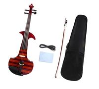 violines Violín eléctrico 4/4 de 4 cuerdas con forma de guitarra con forma de llama sonido potente construcción de arce sólido