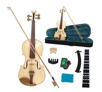 Violines Violín Profesional 4/4 Violín Principiante Conjunto De Violines A Rayas De Arce Con Estuche Arco Violín Hombro Resto Sintonizador Piezas Silenciadas(SET2)