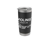 Violinista Diccionario Violinista Violonchelo Vaso térmico de acero inoxidable de doble pared
