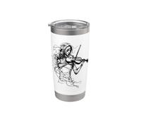 Violinista Sketch Fiddler Concert Band Vaso térmico de acero inoxidable de doble pared