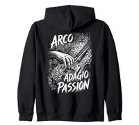 Violinista Violín Arco Lento Pasión Arco Adagio Músico Sudadera con Capucha