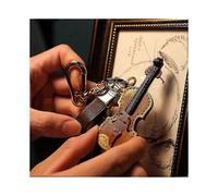 (violins)Crafted Leather Violin & Cello Keychain,Musical Instrument Keychain