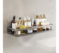 VIOLK Estanteria Ducha Sin Taladro,Montaje En Pared con Gancho Extraíble Autoadhesivo Drenaje Rápido Estantería para Baño Y Cocina Estanteria Baño Sin Taladro, (Color : Gray, Size : 40cm)