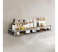 VIOLK Estanteria Ducha Sin Taladro,Montaje En Pared con Gancho Extraíble Autoadhesivo Drenaje Rápido Estantería para Baño Y Cocina Estanteria Baño Sin Taladro, (Color : Gray, Size : 50cm)