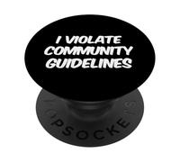 Violo Las directrices de la Comunidad Funny Sarcástico Gente Gracioso PopSockets PopGrip Adhesivo