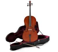 Violonchelo de Estudiante Tamaño 1/2 + Estuche de Gear4music | Para Principiantes de 7-11 Años, Tapa de Abeto Laminado y Cuerpo de Tilo, Puente de Arce y Cuerdas de Acero