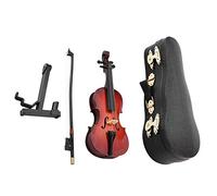 Violonchelo en miniatura 14 cm, modelo decorativo de madera con soporte, instrumento musical coleccionable para hogar oficina estudio, for regalo aficionado música