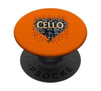 Violonchelo Gato Música Clásica Violonchelo Gatito PopSockets PopGrip Adhesivo