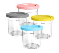 vione Creamy - Contenedor para máquina de hielo Ninja Creami NC300EU, 4 piezas Accesorios para Creami Ice Maker, Vasos compatibles con máquina de hielo Ninja NC299EU NC300EU NC301EU (NC300-4 unidades)