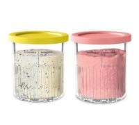 vione Repuesto para Ninja Creami Deluxe Pints y tapas - Pack de 2 recipientes de 24 onzas compatibles con NC501, Serie NC500 - Sin BPA, apto para lavavajillas, colores surtidos