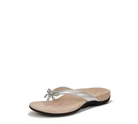 Vionic Bella, Sandalias Planas Mujer, Aluminio Acanalado metálico, 37 EU Ancho