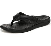 Vionic Men's Mtide Ii Flip-Flop, Piel negra, 43 EU