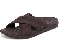 Vionic Men's Mtide Slide Sandal, Chocolate Brown Leather, 43 EU