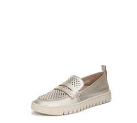Vionic Mocasines Planos Uptown Perf para Mujer, Cuero Dorado, 37 EU