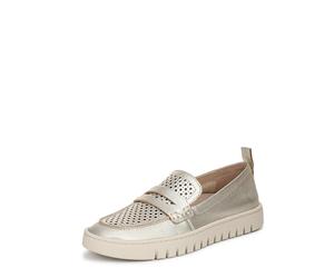 Vionic Mocasines Planos Uptown Perf para Mujer, Cuero Dorado, 38 EU