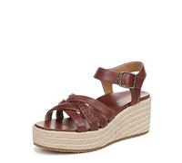 Vionic Sandalias de cuña Dana para mujer con soporte de arco, Piel envejecida Sable, 40.5 EU