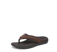 Vionic Sandalias de tanga planas Tide Ii para hombre, Chocolate Ganache Suede, 41 EU